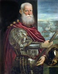 Portrait de Sebastiano Vernier (d.1578) Commandant en chef des forces vénitiennes dans la guerre contre l